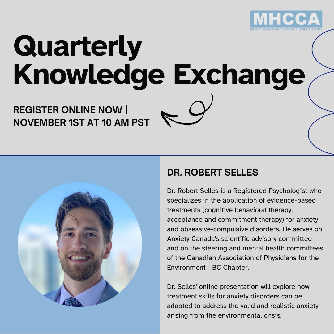 Our Quarterly Knowledge Exchange with registered psychologist Dr. Robert Selles is fast approching November 1st at 10 AM PST (1 PM EST)!

REGISTER HERE:  sfu.zoom.us/meeting/regist…