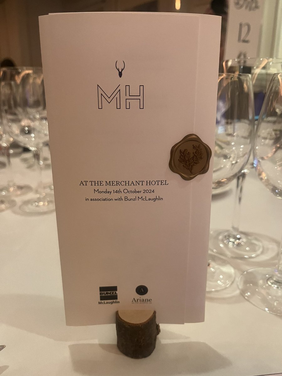 The eve of the 25th <a href="/HospitalityExch/">Hospitality Exchange</a> has begun with a superb dinner created by <a href="/MarkDBirchall/">Mark Birchall</a> <a href="/restmoorhall/">Moor Hall Restaurant</a> in the <a href="/MerchantHotel/">The Merchant Hotel</a>. Supported by <a href="/BunzlBML/">Bunzl McLaughlin</a> @arianeceramics <a href="/Drinksology/">Drinksology Kirker Greer</a> @Cocacola!
