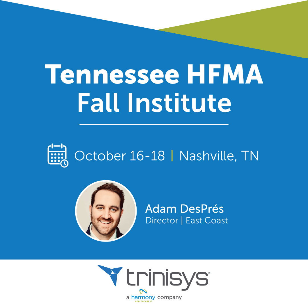 Adam DesPrés is excited to attend the Tennessee HFMA event in Nashville this week! He is looking forward to connecting with industry leaders, discussing the latest trends in healthcare finance, and sharing how our innovative solutions can help providers optimize their rev cycle.