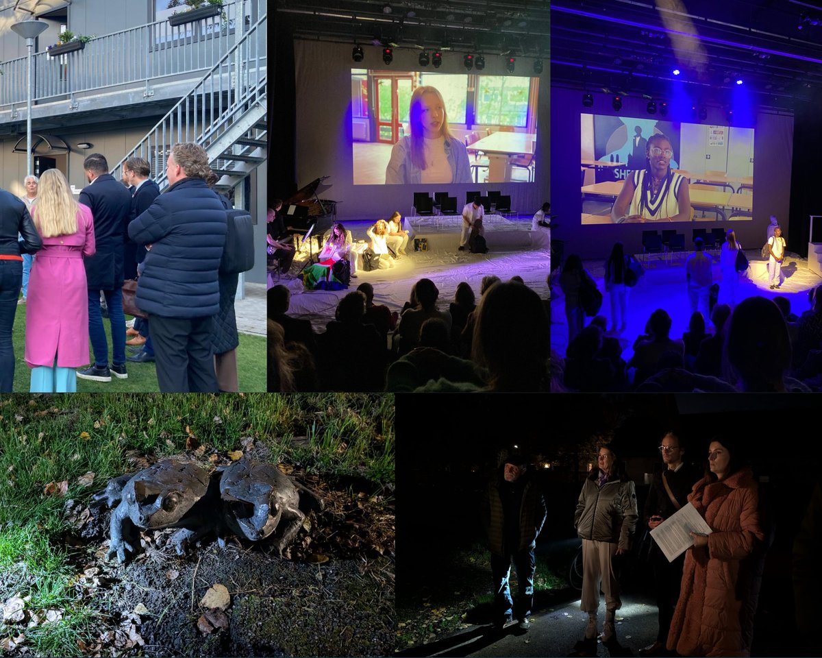 De gemeenteraad van #Gouda informeert zich onder andere tijdens werkbezoeken over wat er leeft in de stad. Vanavond waren er bezoeken aan asielzoekerscentrum De Molenwiek, de voorstelling 'Vluchthaven' van John de Heij Theaterproducties en kunst in de openbare ruimte