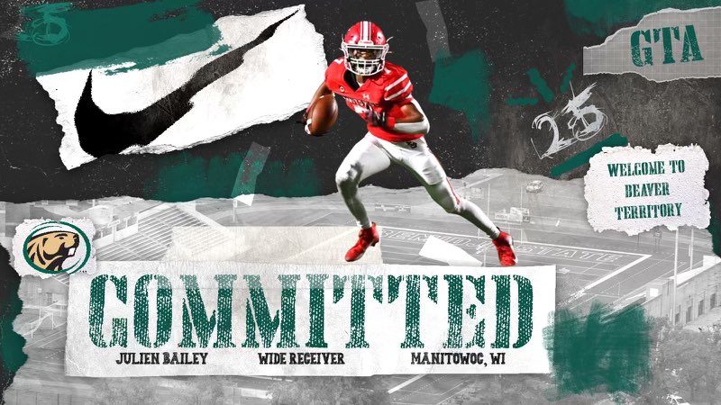 Julien Bailey (@julienbailey19) on Twitter photo Very Blessed to announce that I have decided to further my academic and athletic career At Bemidji State University! Big thanks to God, Family, coaches, and teammates that have helped me to get to the place I am today! <a href="/BSUBeaversFB/">Bemidji State Football</a> #GrindTheAxe Very Blessed to announce that I have decided to further my academic and athletic career At Bemidji State University! Big thanks to God, Family, coaches, and teammates that have helped me to get to the place I am today! <a href="/BSUBeaversFB/">Bemidji State Football</a> #GrindTheAxe