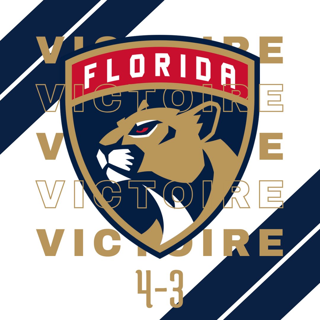 PanthersNHLFR's tweet photo. ✅ VICTOIRE ✅
4-3 
Boston nous a donné beaucoup de fil à retordre, un match très équilibré et les 5 dernières minutes ont étaient très décousues mais on repart avec la victoire !

Gros match de Forsling, Lundell et Reinhart

Next : Blue jackets
#timetohunt https://t.co/wDgZonWEf8
