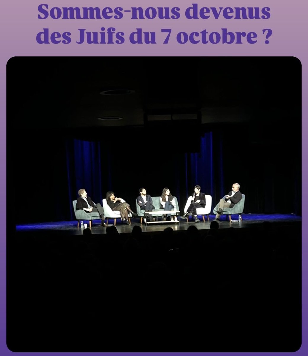Radio RCJ (@rcjradio) on Twitter photo Sommes-nous devenus des Juifs du 7 octobre ?
<a href="/anne_sinclair/">Anne Sinclair</a>, <a href="/spitzerseb/">sebastien spitzer</a>, Valérie Zenatti et Stéphane Freiss, posent leur regard sur la notion de judéité, un an après la tragédie du 7 octobre.
Une soirée animée par <a href="/Elsa_Pariente/">Elsa Pariente</a> et <a href="/johnhayoun/">Jonathan Hayoun</a>.
Organisée avec le Centre d’Art Sommes-nous devenus des Juifs du 7 octobre ?
<a href="/anne_sinclair/">Anne Sinclair</a>, <a href="/spitzerseb/">sebastien spitzer</a>, Valérie Zenatti et Stéphane Freiss, posent leur regard sur la notion de judéité, un an après la tragédie du 7 octobre.
Une soirée animée par <a href="/Elsa_Pariente/">Elsa Pariente</a> et <a href="/johnhayoun/">Jonathan Hayoun</a>.
Organisée avec le Centre d’Art