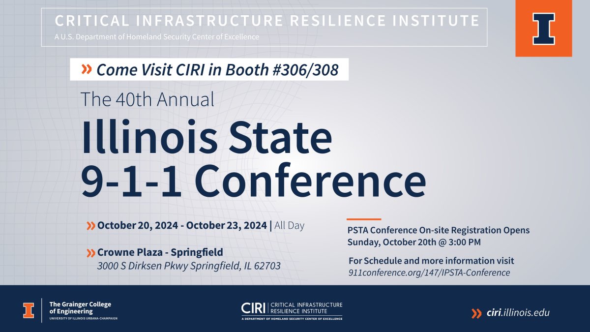Next week we will be at the 40th annual IL APCO Conference in Springfield. It will be held at the Crowne Plaza October 20-23.

We will be in booths 306 &amp; 308. Stop by and see us!