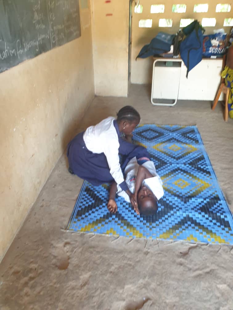 FirstAid4Gambia's tweet photo. Wednesday 9th October 
Training and restock at St Patrick's school, Dassilami.
4 staff and 20 senior students attended a long training session.
Mr Sey , headmaster, thanked FA4G and Paul Lafferty for facilitating the stock and training.
#firstaidtraining https://t.co/0ZoBYIWAEe