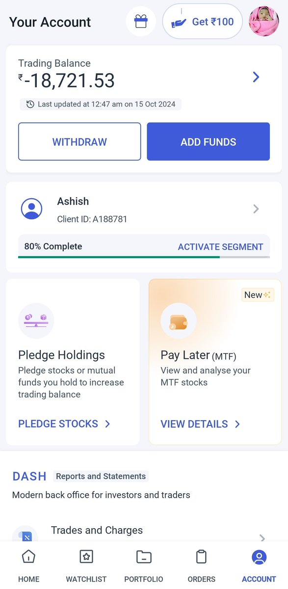 PithiyaAshish's tweet photo. @DineshThakkar I strted using @AngelOne in 2020 2 strt trading&amp; using till Aug-23 thn moved 2 othr.bcs of my A/c is -18k and cant affrd to pay. &amp; growing trading psycho and tech. I really want to rejoin angel bt I can't afford to pay acording my cap. I rqst to do nill my A/c . 🙏 https://t.co/S1EDTWEWHJ