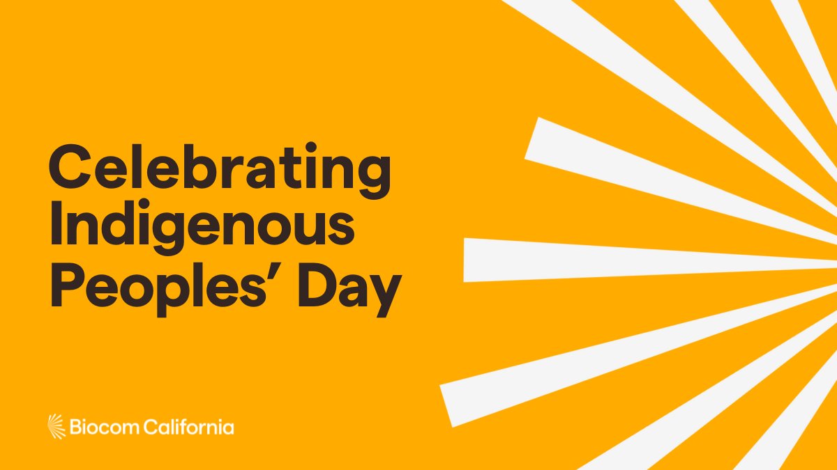 This Indigenous Peoples' Day, we at Biocom California honor the rich histories, cultures and contributions of Indigenous communities. We recognize the importance of #DEI in our industry and are committed to fostering an environment where all voices are heard and respected.