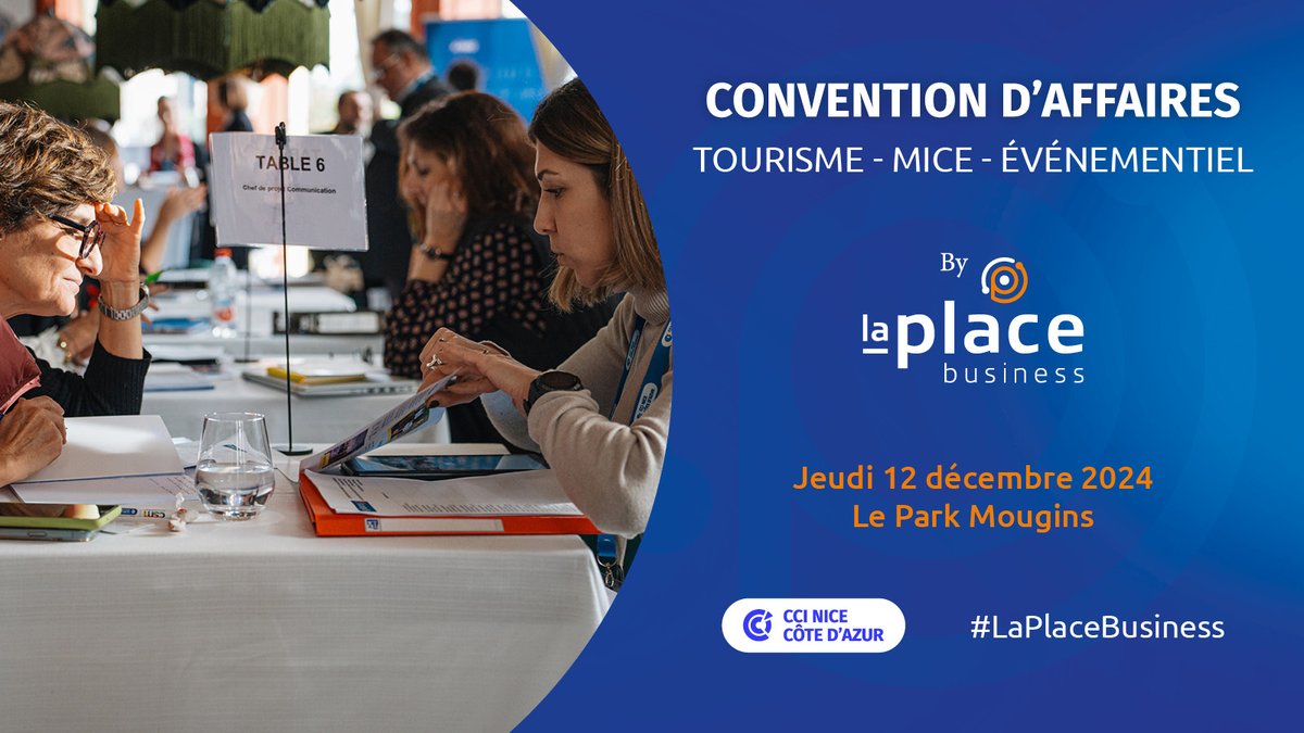 📢 Participez à la 4ème édition de la 𝐜𝐨𝐧𝐯𝐞𝐧𝐭𝐢𝐨𝐧 𝐝'𝐚𝐟𝐟𝐚𝐢𝐫𝐞𝐬 𝐓𝐨𝐮𝐫𝐢𝐬𝐦𝐞, 𝐌𝐈𝐂𝐄 𝐞𝐭 𝐄𝐯𝐞̀𝐧𝐞𝐦𝐞𝐧𝐭𝐢𝐞𝐥 par La Place Business ! Rencontrez des 𝗩𝗜𝗣 𝗧𝗼𝗽 𝗕𝘂𝘆𝗲𝗿𝘀 influents.

🎯 𝗣𝗿𝗼𝗴𝗿𝗮𝗺𝗺𝗲𝘇 jusqu’à 𝟏𝟒 𝗿𝗲𝗻𝗱𝗲𝘇-𝘃𝗼𝘂𝘀