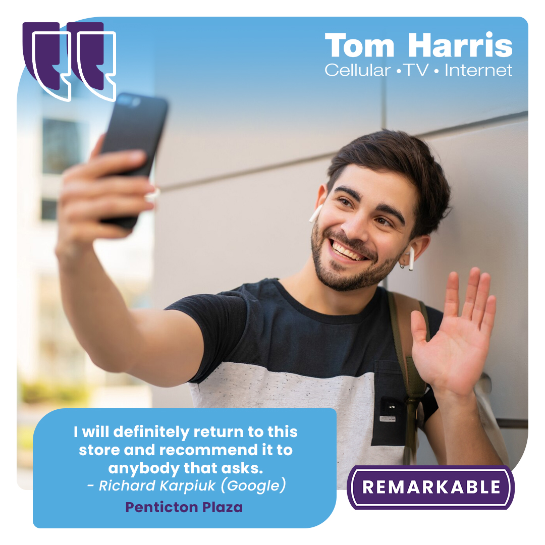 Thank you, Richard, for recognizing our Penticton team for providing remarkable service!

Our vision is to be so remarkable that our customers will recommend us to others.

#TomHarris #RemarkableService"