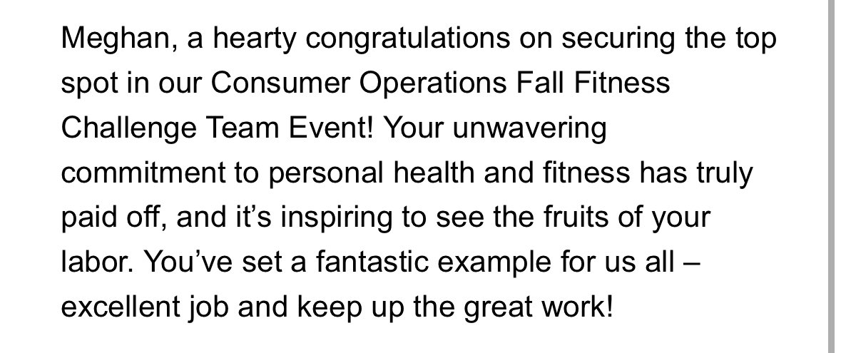 Meghan Setzer (@megsetzer) on Twitter photo Amber Athletes for the win! My team absolutely dominated this most recent Consumer Ops fitness challenge! 💪🏻💪🏻 Much respect to my team mates <a href="/TrainerTinaT/">Kristina Turner</a> and <a href="/YowellMichael/">Michael C Yowell</a> absolutely crushing their goals and life in general. Y’all are inspiring. Amber Athletes for the win! My team absolutely dominated this most recent Consumer Ops fitness challenge! 💪🏻💪🏻 Much respect to my team mates <a href="/TrainerTinaT/">Kristina Turner</a> and <a href="/YowellMichael/">Michael C Yowell</a> absolutely crushing their goals and life in general. Y’all are inspiring.