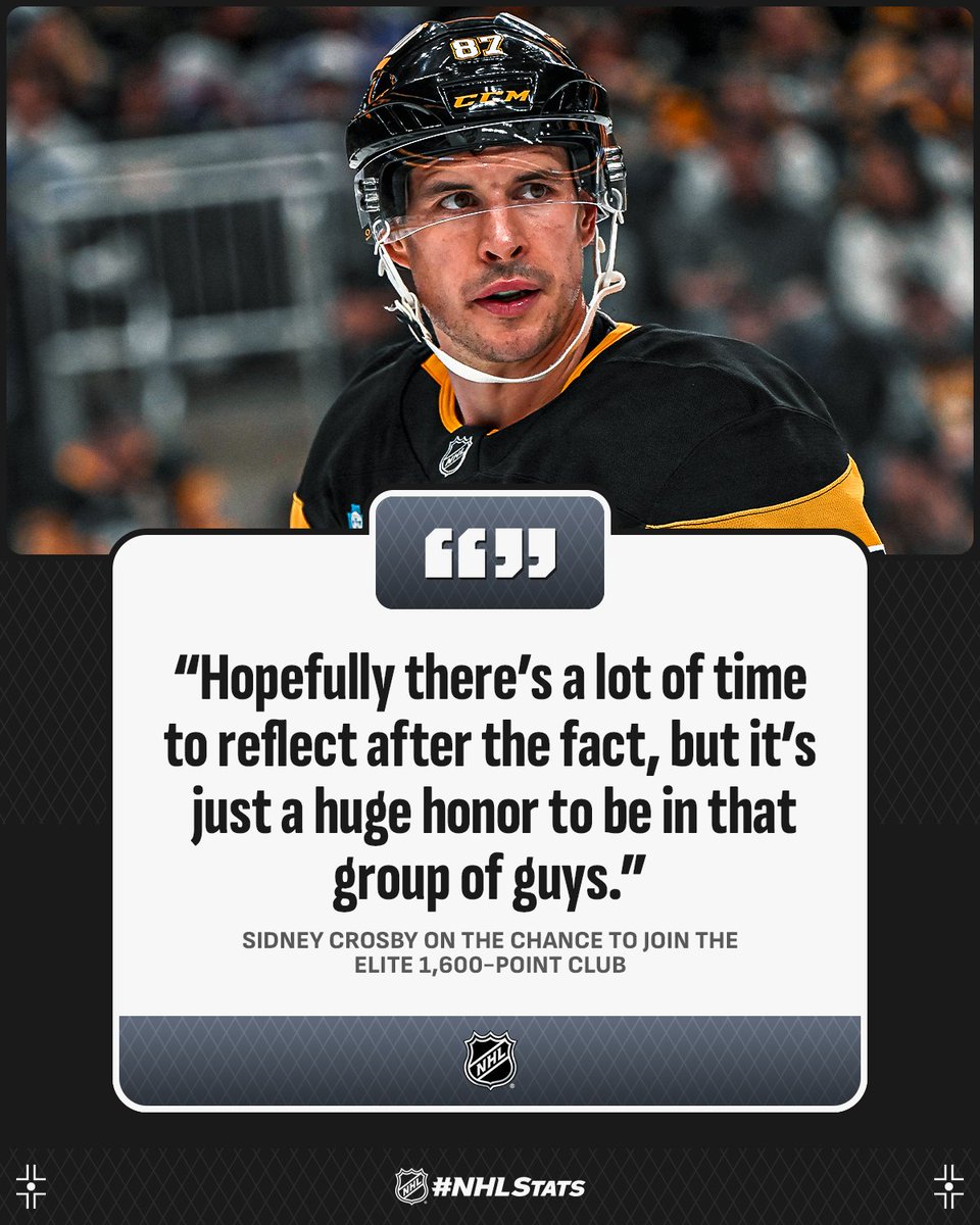 NHLPR's tweet photo. Sidney Crosby will have the opportunity to join an elite club when the @penguins face off against the Canadiens tonight in the premiere of Prime Monday Night Hockey.

Catch the action at 7:30 p.m. ET on Prime Video Canada (@SportsOnPrimeCA).

For more: https://t.co/XB0G6mWZ53 https://t.co/SFHXAj6JK4