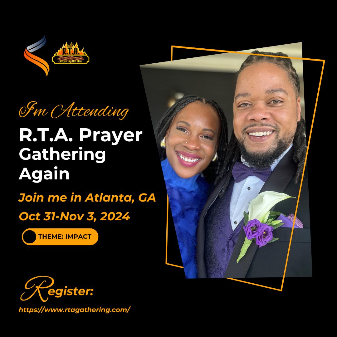kimjonesglobal's tweet image. I'm calling all my fellow #prayerwarriors and #intercessors to meet us at the Repairing the Altar (RTA) Prayer Gathering Oct. 31-Nov 3, 2024 in ATL.  Learn more by visiting rtagathering.com #ImOnMyWay2RTA