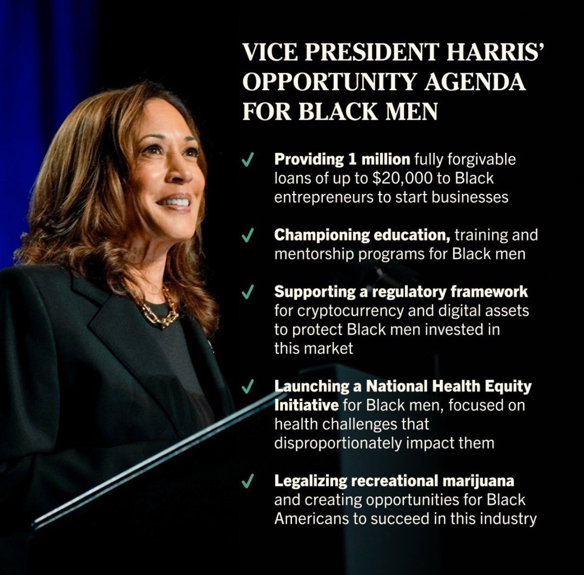 NVenable's tweet image. I always support my brothers. I hope this demonstrates #kamala is focused on their economic futures as well! Let’s do this together! #blackvotesmatter @WhenWeAllVote #HarrisWalz2024 ❤️🤍💙🗳️