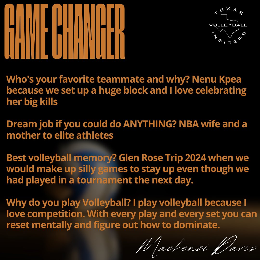 Meet TVI Game Changer and UTEP Commit, Mackenzi Davis, from Melissa High School!