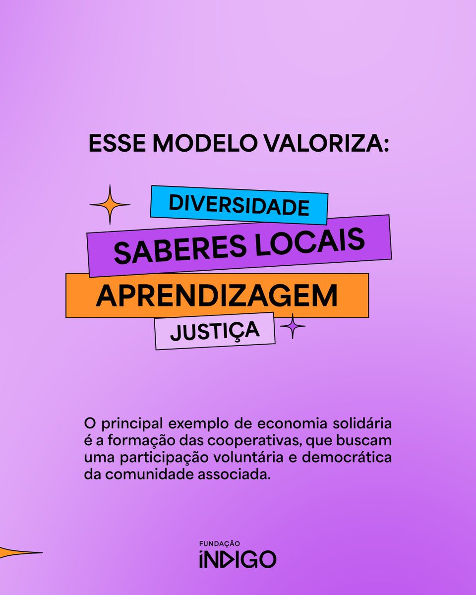 FundacaoIndigo's tweet photo. Você já conhecia o termo “Economia Solidária”?

Este é um termo muito importante a se pensar quando estamos falando de pequenos produtores e condições mais humanas de trabalho e comércio. https://t.co/HjiJLG02Rh
