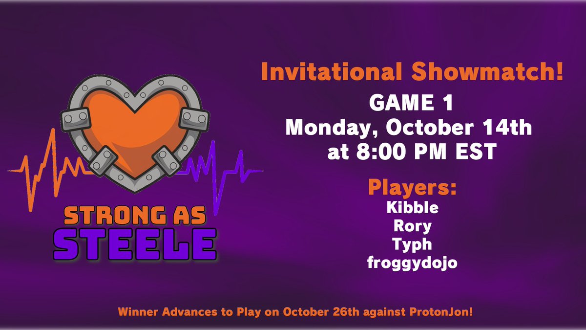 A little while ago we announced our Strong as Steele event and tonight it's time for the first of the festivities to begin! Tonight, tomorrow, and Wednesday former MPL stars will compete in spooky Mario Party matches for the chance to face <a href="/ProtonJon/">Proton Jon</a> during our big event!!