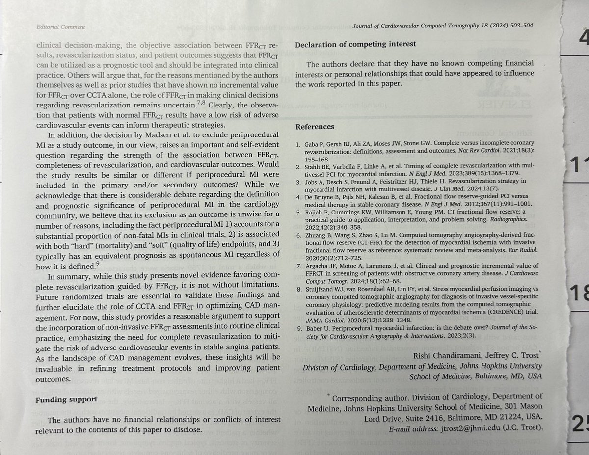 Roger Blumenthal (@rblument1) on Twitter photo Excellent editorial in JCCT by <a href="/CiccaroneCenter/">Johns Hopkins Ciccarone Center</a> ⭐️’s <a href="/DrRishiC/">Rishi Chandiramani</a> & Dr. Jeff Trost <a href="/hopkinsheart/">Johns Hopkins Cardiology</a> Excellent editorial in JCCT by <a href="/CiccaroneCenter/">Johns Hopkins Ciccarone Center</a> ⭐️’s <a href="/DrRishiC/">Rishi Chandiramani</a> & Dr. Jeff Trost <a href="/hopkinsheart/">Johns Hopkins Cardiology</a>