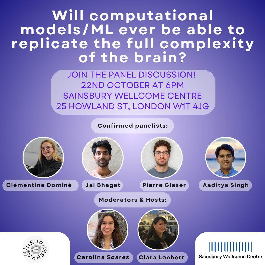 Neuroverse_Pod's tweet image. Curious about computational models and the brain? Ask us your questions and we’ll include it in the panel discussion!! 🤔💭❓💻🧠