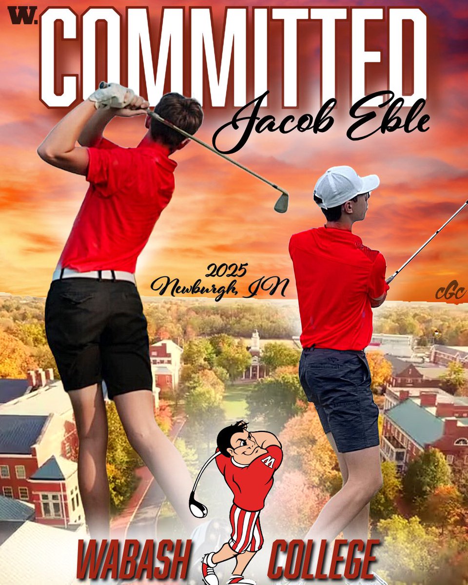JacobEble's tweet image. I’m very excited to announce that I will be continuing my academic and athletic career at Wabash College. I want to thank God for giving me everything in life to succeed, and thank you Coach Kopp for giving me this amazing opportunity to play collegiate golf.