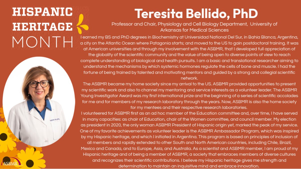 Csanchezdg (@csanchezdg) on Twitter photo "Honored to celebrate Teresita Bellido during #SpanishHeritageMonth at <a href="/ASBMR/">ASBMR</a>! Her contributions to skeletal research have paved the way for diverse scientists and inspired future generations. ¡Gracias por abrir puertas! 👏 #HispanicHeritage <a href="/TeresitaBellido/">Teresita Bellido</a> <a href="/uamshealth/">UAMS Health</a> "Honored to celebrate Teresita Bellido during #SpanishHeritageMonth at <a href="/ASBMR/">ASBMR</a>! Her contributions to skeletal research have paved the way for diverse scientists and inspired future generations. ¡Gracias por abrir puertas! 👏 #HispanicHeritage <a href="/TeresitaBellido/">Teresita Bellido</a> <a href="/uamshealth/">UAMS Health</a>