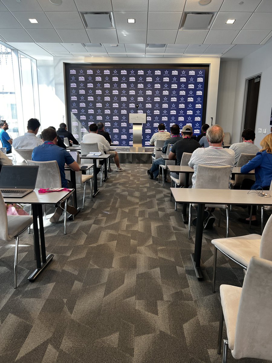 Dallas Cowboys head coach Mike McCarthy is 52 minutes late (and counting) to his scheduled press conference today.