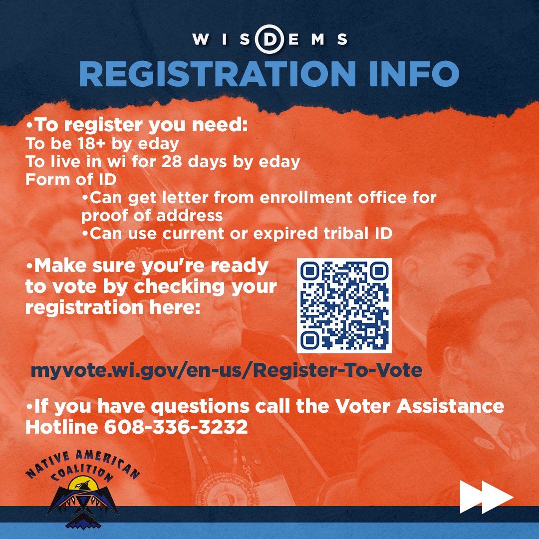 WisDems's tweet photo. Ensuring everyone has the information to cast their vote is crucial to defending democracy. Please read and share this information that the WisDems' Native American coalition has put together. https://t.co/gwZJnXsC1Z