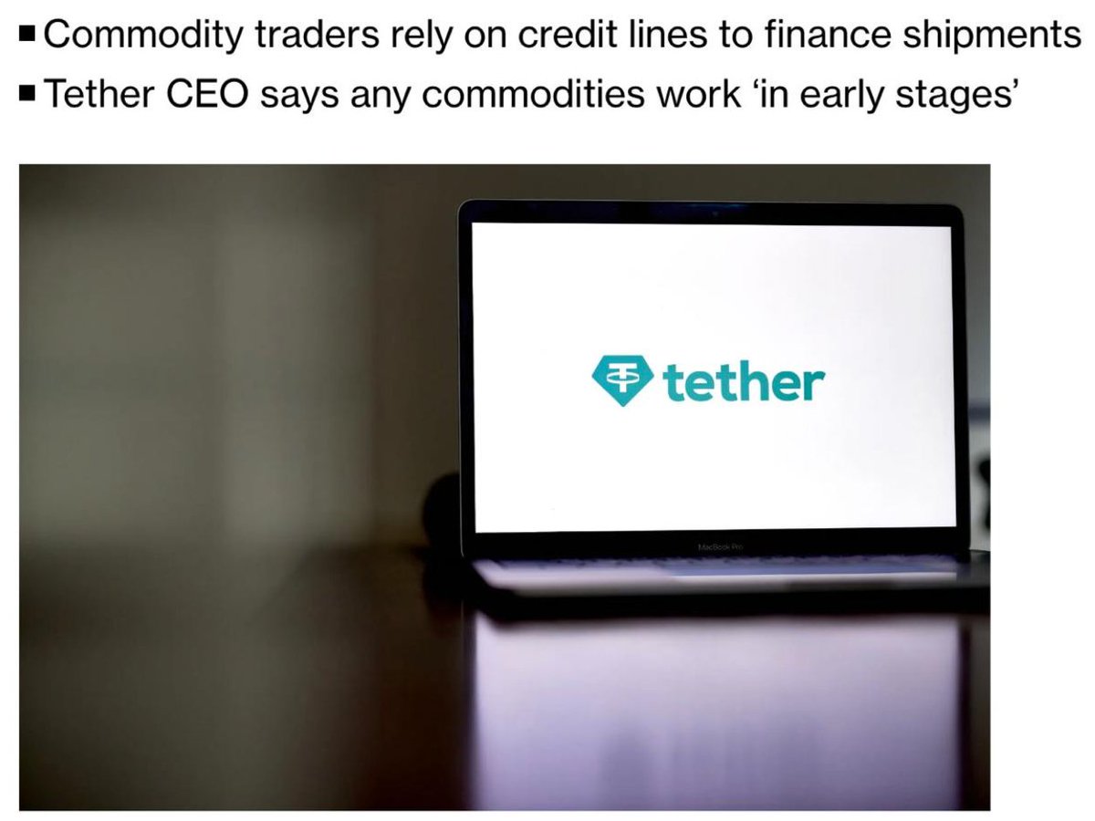 Tether is going to lend to companies that deal in commodities.