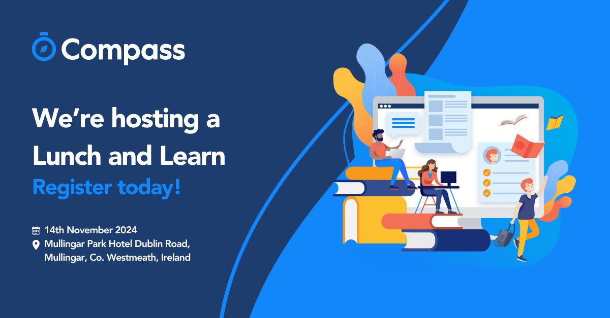CompassMIS_IE's tweet image. Join us for our annual Lunch and Learn event this  November. Hear from our product experts, as well as partner schools from the ETBI and Educate Together sectors. Network with peers and of course, enjoy lunch! Register today.👉🏼compass.zohobackstage.eu/CompassIELunch…
#LunchandLearn #CompassMIS