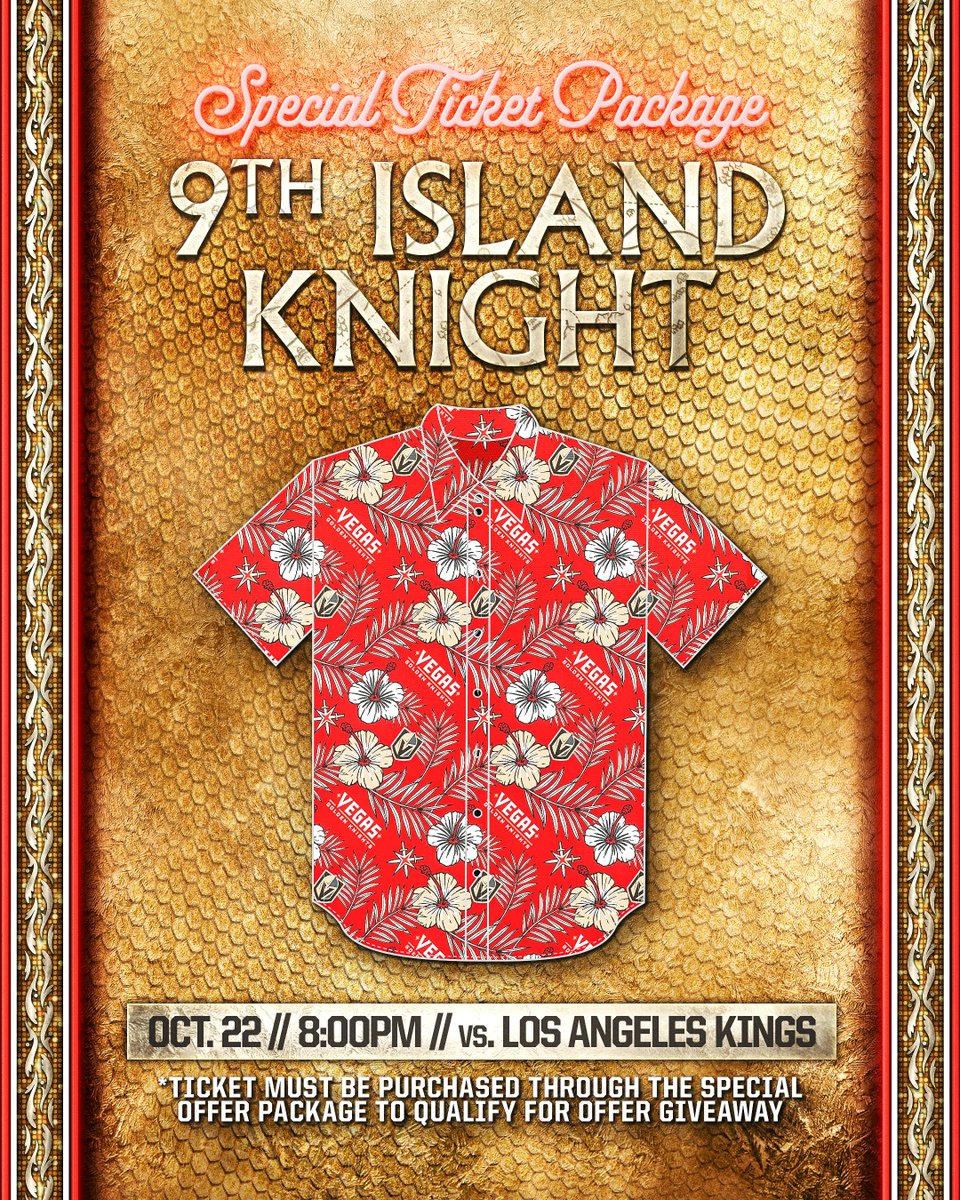 we know you all want a super cool VGK themed Hawaiian shirt, and