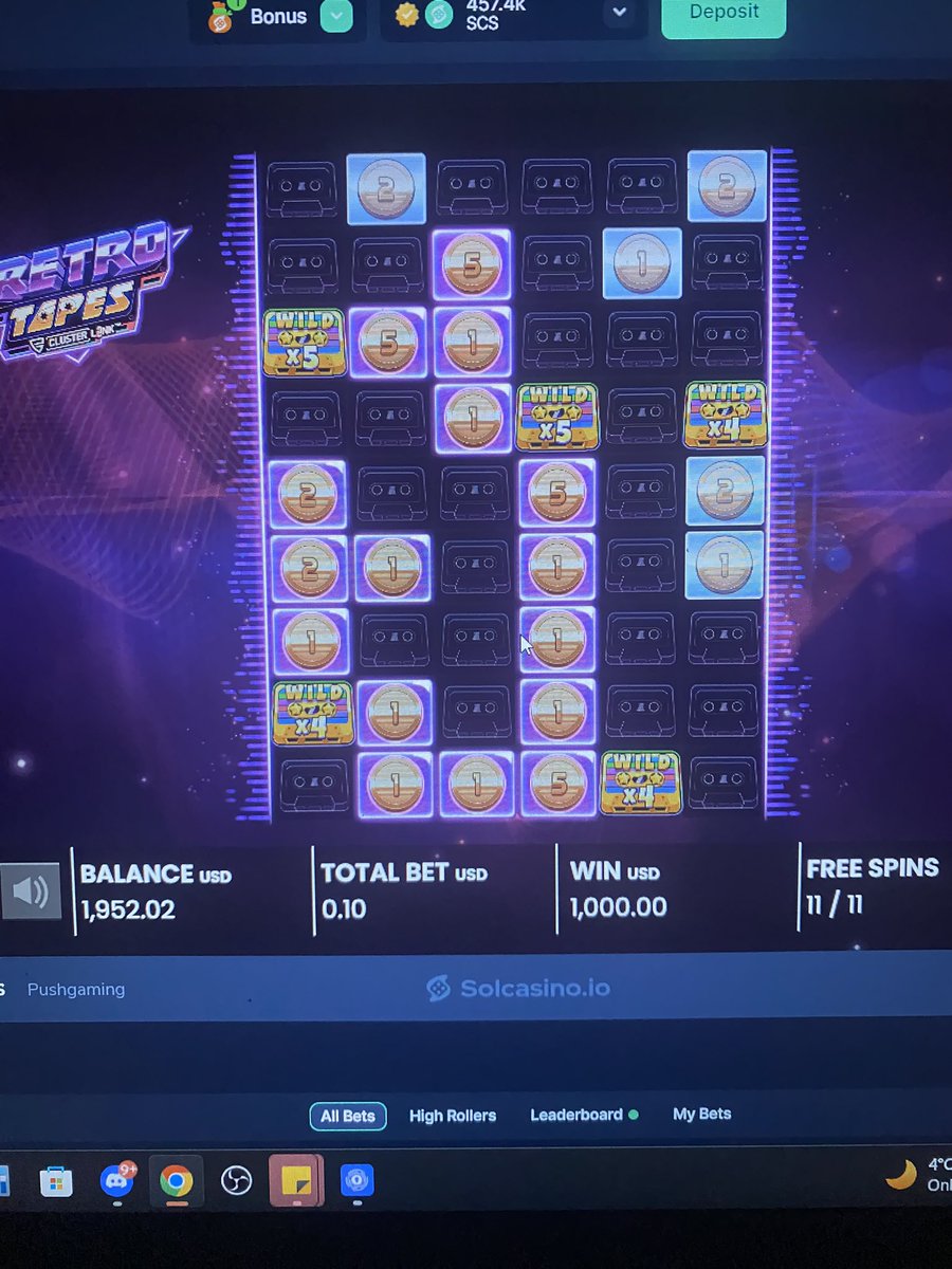 Bitjebit84's tweet photo. Just another day another max win on Retro Tapes. Tnx @solcasino 🫶
Join @solcasino for max wins.
#CryptoCasino #solana #retrotapes https://t.co/eT4U2MWciu