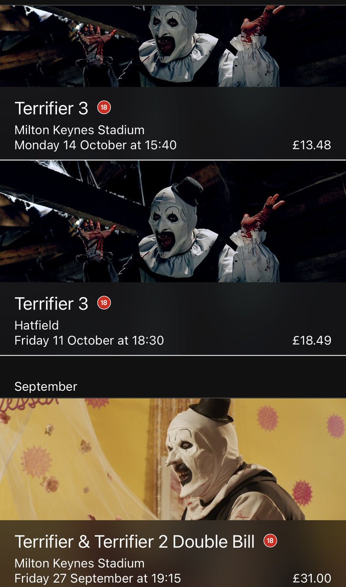 No, you’ve watched the Terrifier films too many times the last few weeks
