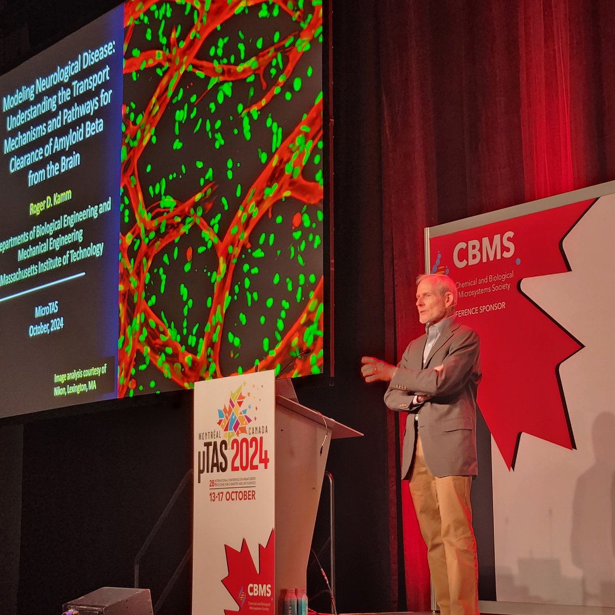 Milica Radisic (@milicaruoft) on Twitter photo Roger Kamm of <a href="/MIT/">Massachusetts Institute of Technology (MIT)</a> giving a keynote on neurological diseasea on a chip in our after session on organs-on-a-chip @MicroTas2024 Roger Kamm of <a href="/MIT/">Massachusetts Institute of Technology (MIT)</a> giving a keynote on neurological diseasea on a chip in our after session on organs-on-a-chip @MicroTas2024