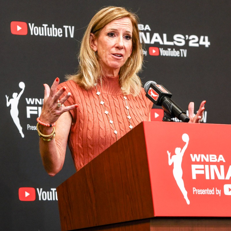 FOS's tweet photo. The WNBA wants to add one more expansion franchise by 2028.

Engelbert said there are about "10 to 12 cities" being evaluated—including:

• Denver
• Nashville
• Philadelphia
• South Florida

More options ⬇️