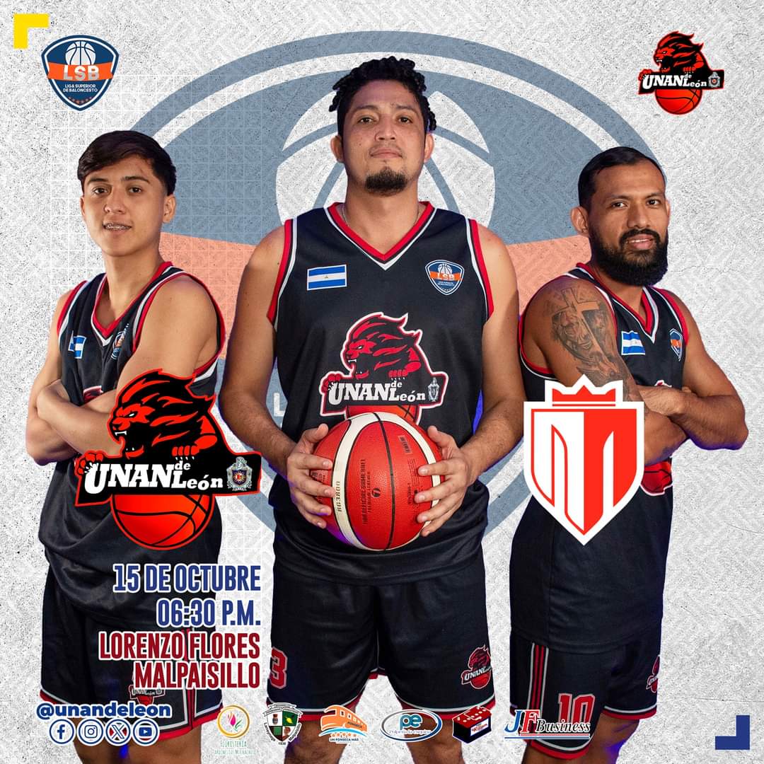 🦁| Próximo Juego de la ronda de semifinales de la Liga Superior de Baloncesto. ⛹️‍♂️

UNAN de León 🦁 🆚️ ⛹️‍♂️ Real Estelí

🤳Recuerda seguirnos en nuestras plataformas digitales 📲 y no te pierdas nuestra transmisión en vivo 🛰
#UNANdeLeón 🦁
#LSB2024 🏀 
#OrgullosamenteUNANLeón ⛹️‍♂️