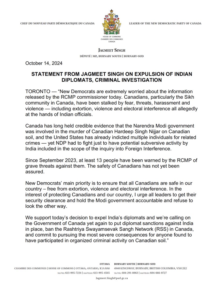 Jagmeet Singh tweet media