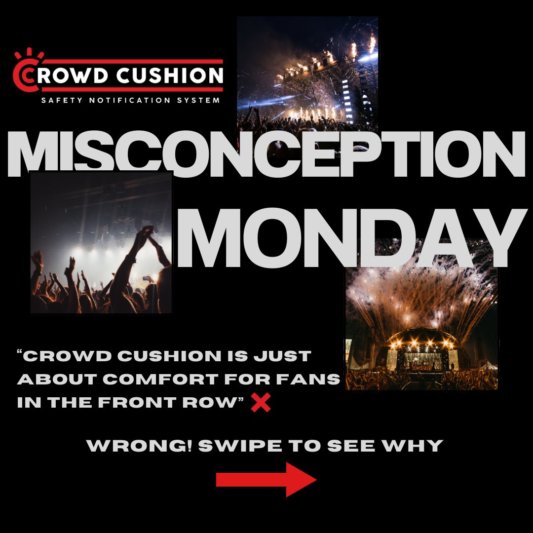 crowd_cushion's tweet image. Misconception: Crowd Cushion is just about comfort for fans in the front row. 

Busted: Crowd Cushion detects dangerous crowd pressure in real-time, alerting staff before things escalate. It’s about protecting lives, not just making things comfy. 💪
#CrowdCushion #FanProtection