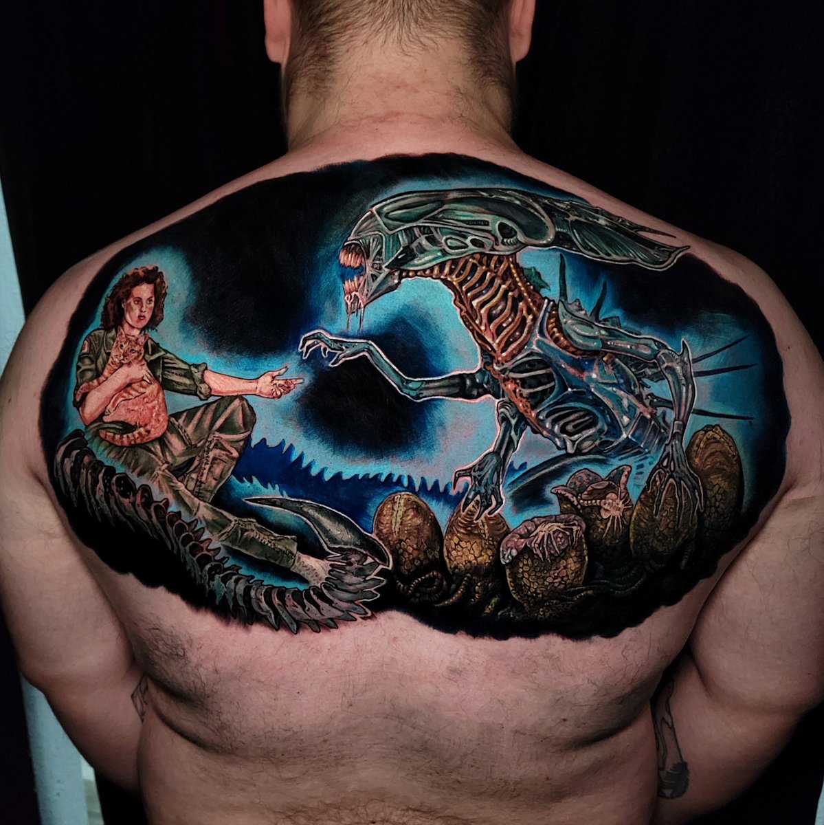 I call this piece "The Creation of A-dam good sci-fi horror franchise". Done over two full day back-to-back sessions.