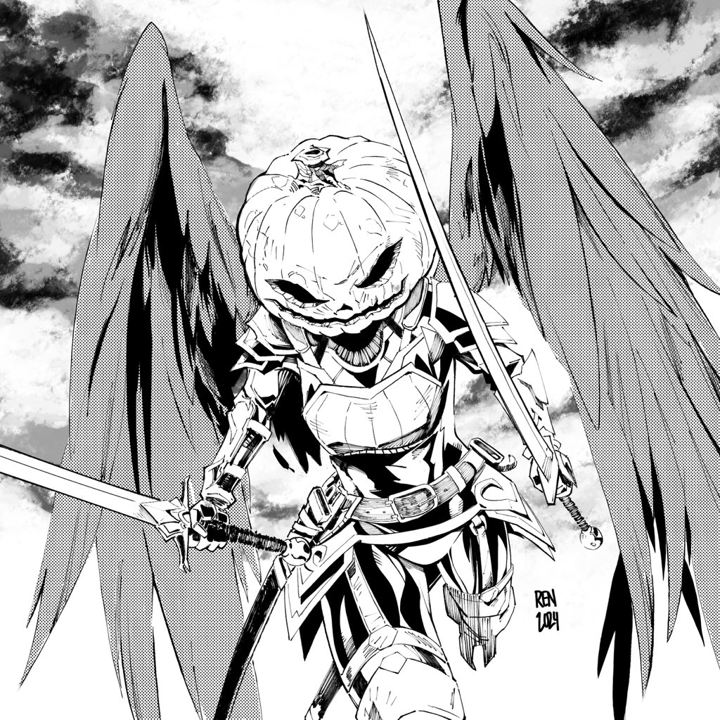 Chuva736's tweet photo. Day 14- darkness descends #inktober2024 #digitalinks #thepumpkinwars https://t.co/nQZuJAJRzk