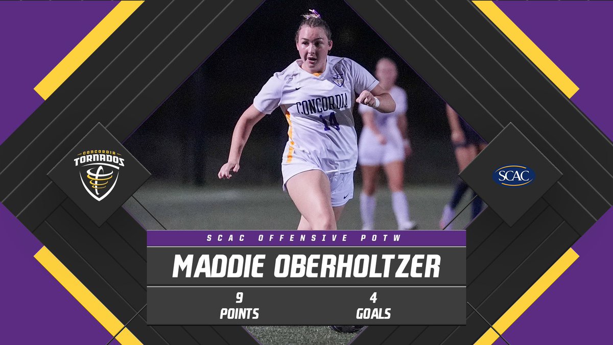 Congrats to Maddie Oberholtzer on being named the SCAC Offensive Player of the Week! 🤩

The sophomore forward set program-best numbers with nine points &amp; four goals in a 5-1 victory over St. Thomas on Sunday‼️

📰 shorturl.at/x8tvw