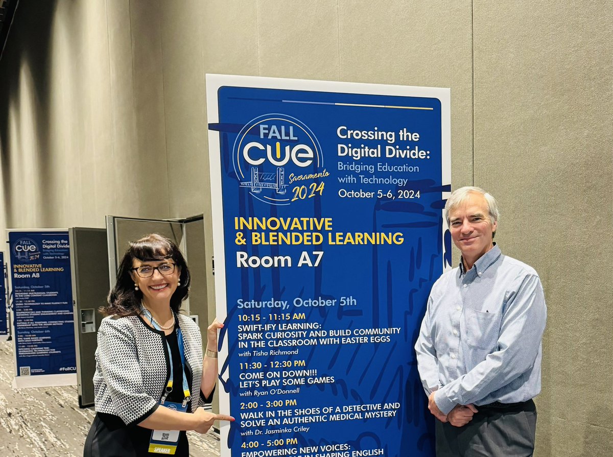 criley_md's tweet photo. 5/
A number of educators shared they wanted to use it in their classrooms: from middle school to adult & continuous education. That made me happy ๐ค Making an impact matters.ย Making a difference matters greatly.ย
TY to CUE Board & staff 4 your hard work.ย
#fallcue2024 #fallcue https://t.co/L0PRYevoiM