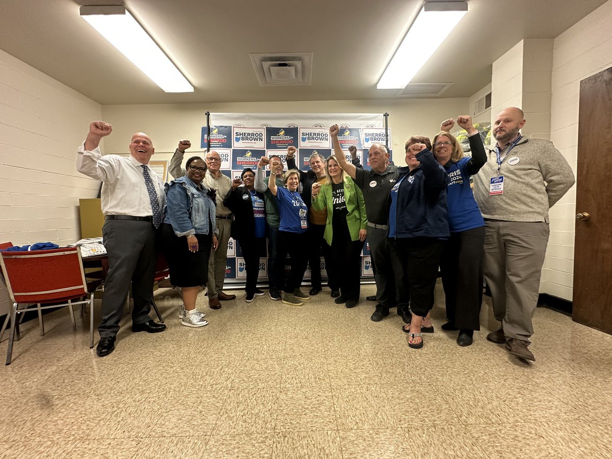 Labor 🤝 <a href="/SherrodBrown/">Sherrod Brown</a> 
#AFTvotes 
<a href="/OFTunion/">Ohio Fed. of Teachers</a> <a href="/OhioNursesAssoc/">ONA</a> <a href="/CTU279/">Cleveland Teachers Union, Local 279</a> <a href="/AFLCIO/">AFL-CIO ✊</a> <a href="/ohioaflcio/">Ohio AFL-CIO</a> <a href="/rweingarten/">Randi Weingarten 🇺🇸 🖇️👩‍🎓📚</a> <a href="/mcropper1/">Melissa Cropper</a> <a href="/RickOsuno/">Rick Lucas</a>