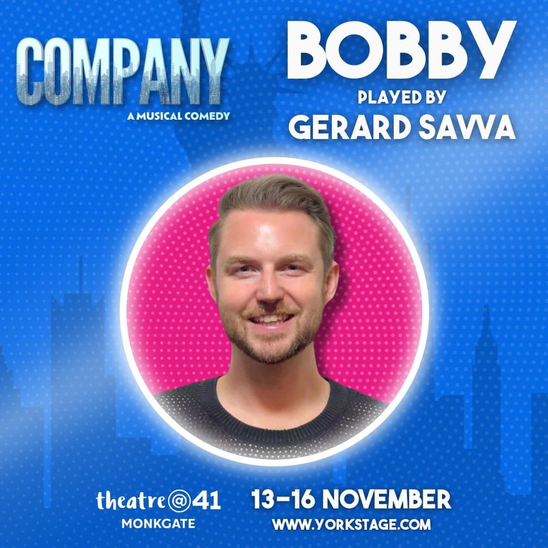 Absolutely thrilled to announce that I will be stepping into the spotlight as Bobby in <a href="/yorkstage/">York Stage</a>’s much-anticipated November production of Stephen Sondheim's classic, "Company"!

There's still time to grab your tickets 👇🏻

yorkstage.com/company 

13-16 November
Theatre at 41
