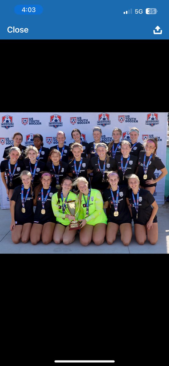 We are 2024 Missouri State Cup Champions!!
