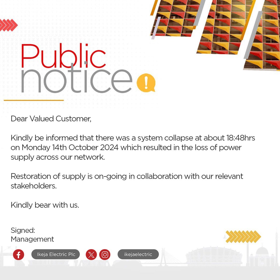 Ikeja Electric tweet media