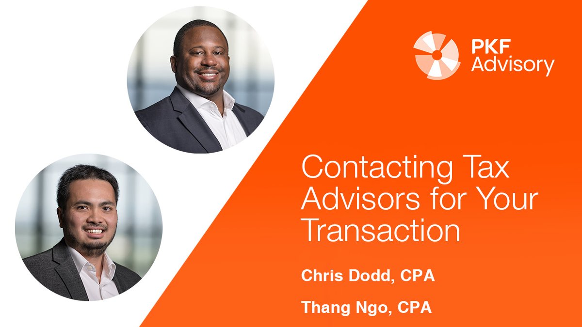 PKFadvisory's tweet photo. When is the right time to involve a tax advisor in your business transaction? A successful transaction requires input from many experts, including tax advisors who play a crucial role in ensuring a smooth process. #PKFadvisory #BusinessTransactions

https://t.co/TGox674Ld9 https://t.co/PYIBWGuSa8