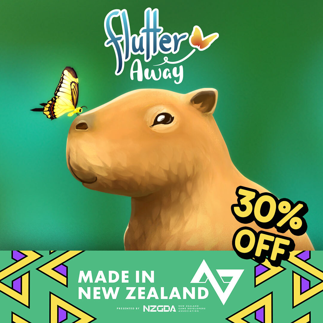 The Made in NZ Steam event is back! 💙 Check it out for a fantastic line-up of games made in Aotearoa, including our very own Flutter Away - currently 30% off! 

store.steampowered.com/sale/NZGames20…
