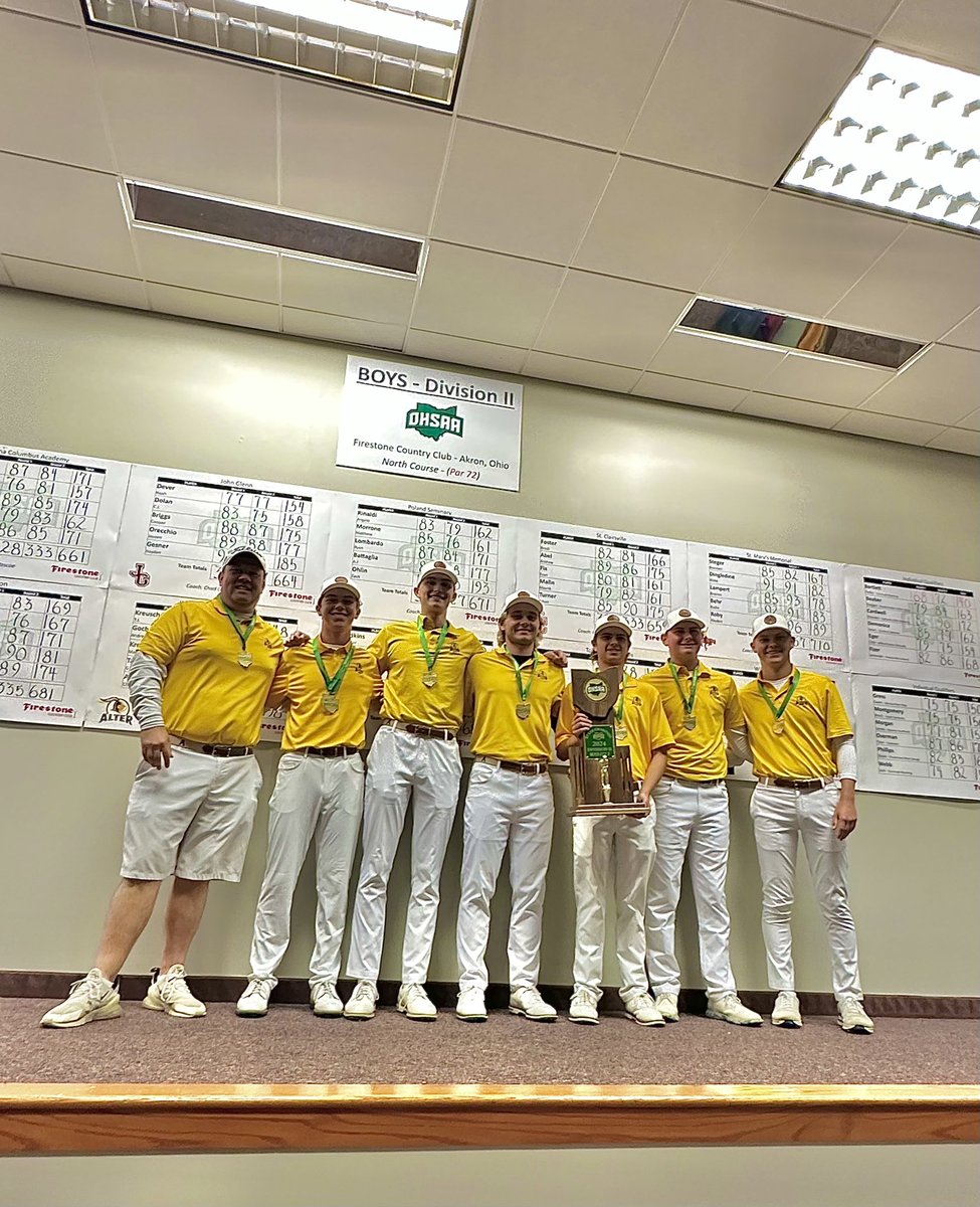 OHSAASports's tweet image. 🏆⛳️#OHSAA GOLF: Congratulations to Archbishop Alter, the 2024 boys Division ll champions!