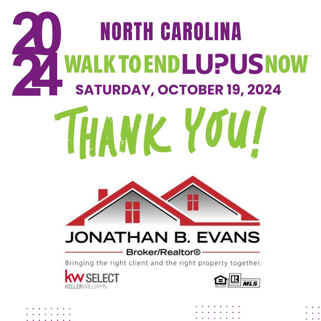 Thank you to the generous sponsors of the 2024 NC Walk to End Lupus Now this Saturday in Cary.  We could not do the work of providing lupus education awareness, and advocacy for the estimated 50,000 North Carolinians living with this disease without the support of our community.