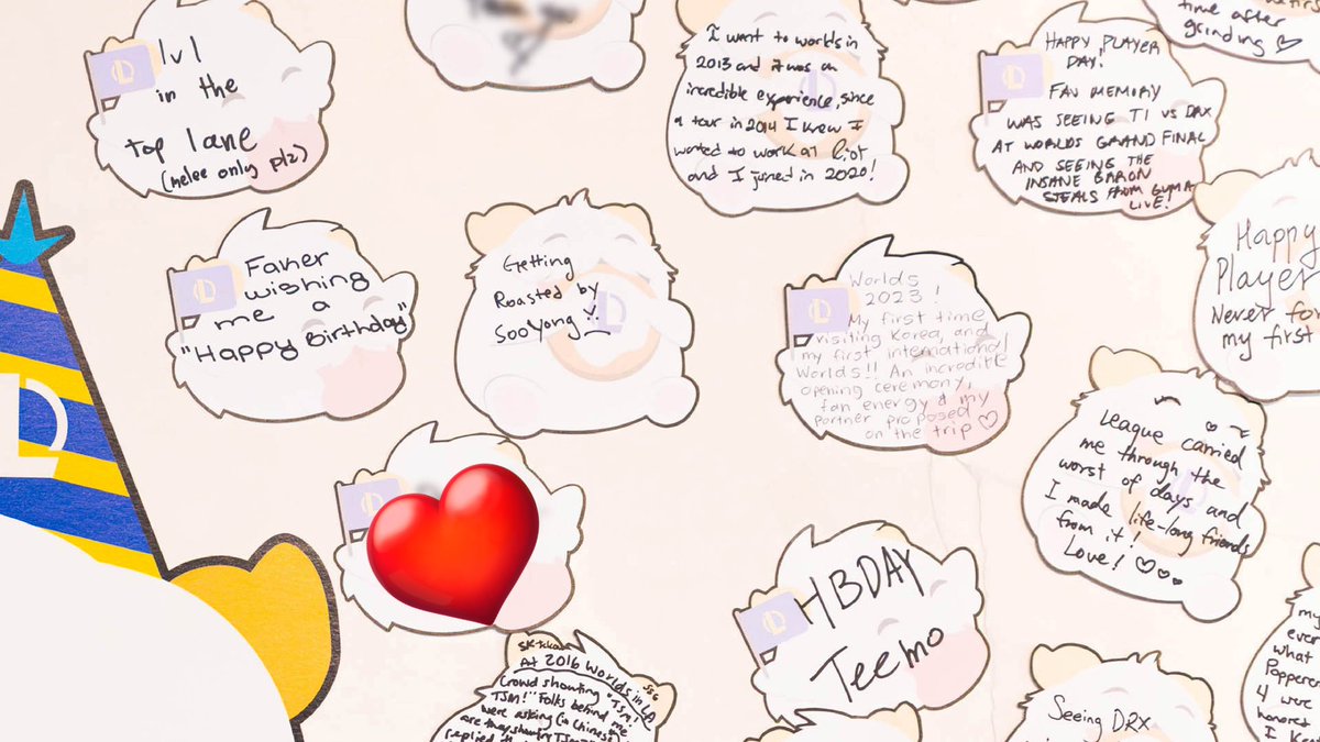 riotgames's tweet image. We celebrated Player Days by sharing 15 years of League memories, turning Rioters' favorite moments into a giant flufft of poros, because everything’s better with poros.