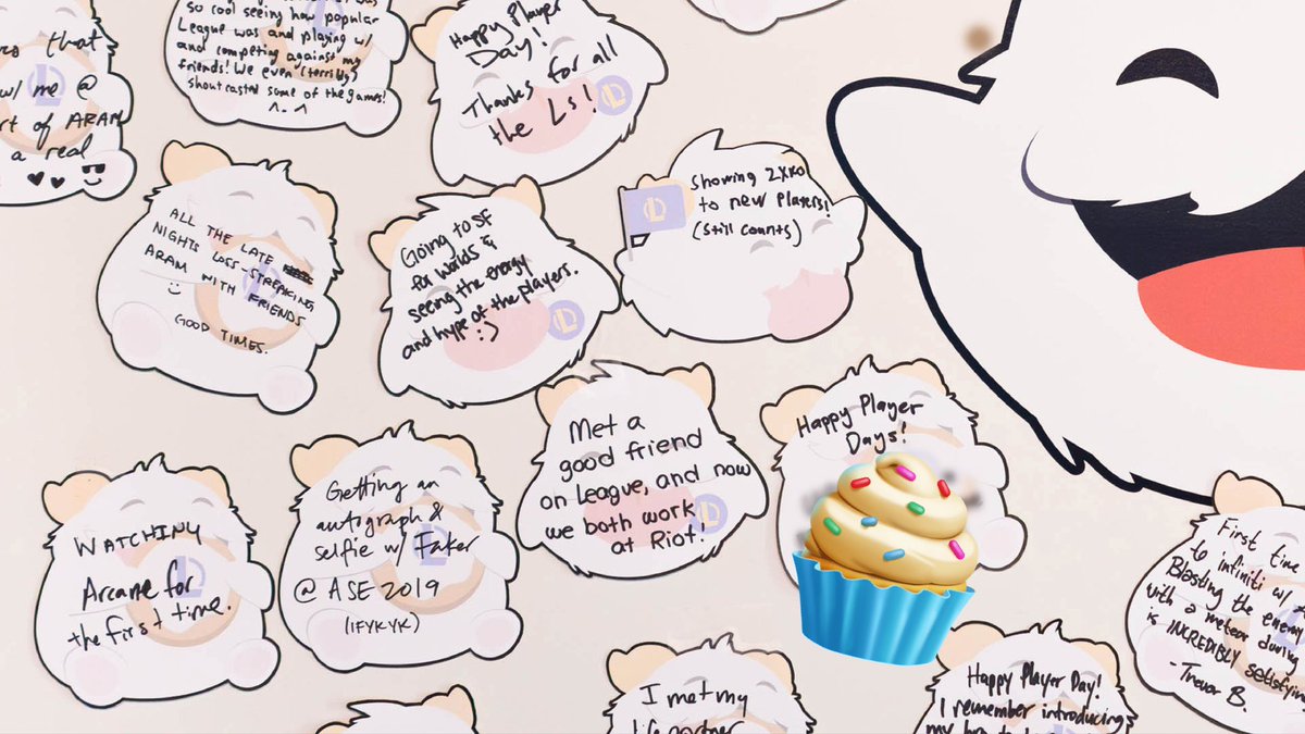 riotgames's tweet image. We celebrated Player Days by sharing 15 years of League memories, turning Rioters' favorite moments into a giant flufft of poros, because everything’s better with poros.